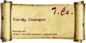 Tordy Csongor névjegykártya